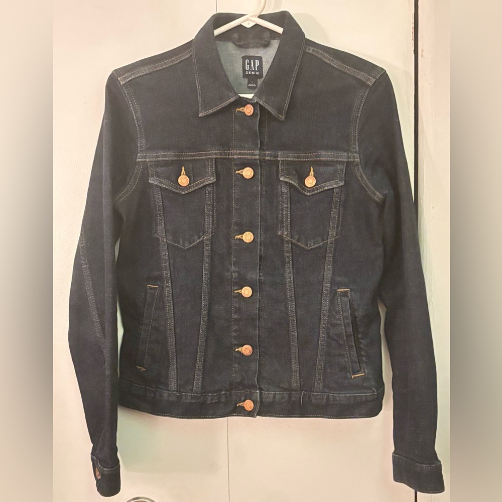 WOMENS LEVI BLUE DENIM JEAN JACKET, size S
